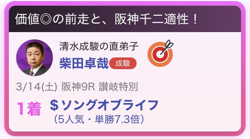推し馬的中
